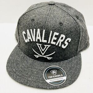 Top of the World Virginia Cavaliers Wool Blend‎ Hat Cap Adjustable Snapback Gray